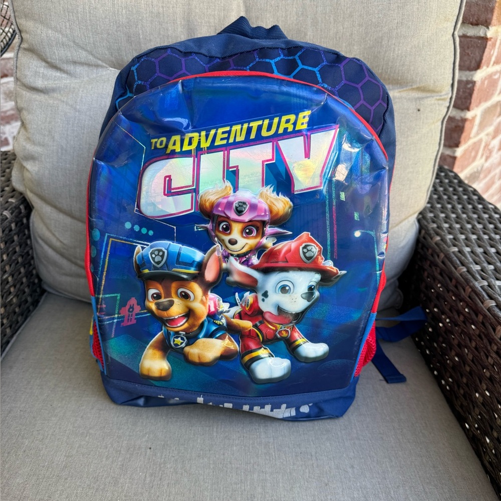 Nickelodeon, Paw Patrol Movie to Adventure City, Blue, Backpack,  3D Hologram
